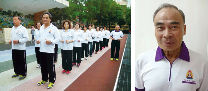 圖／返老還童游阿喜教練和他的練功場組合照片